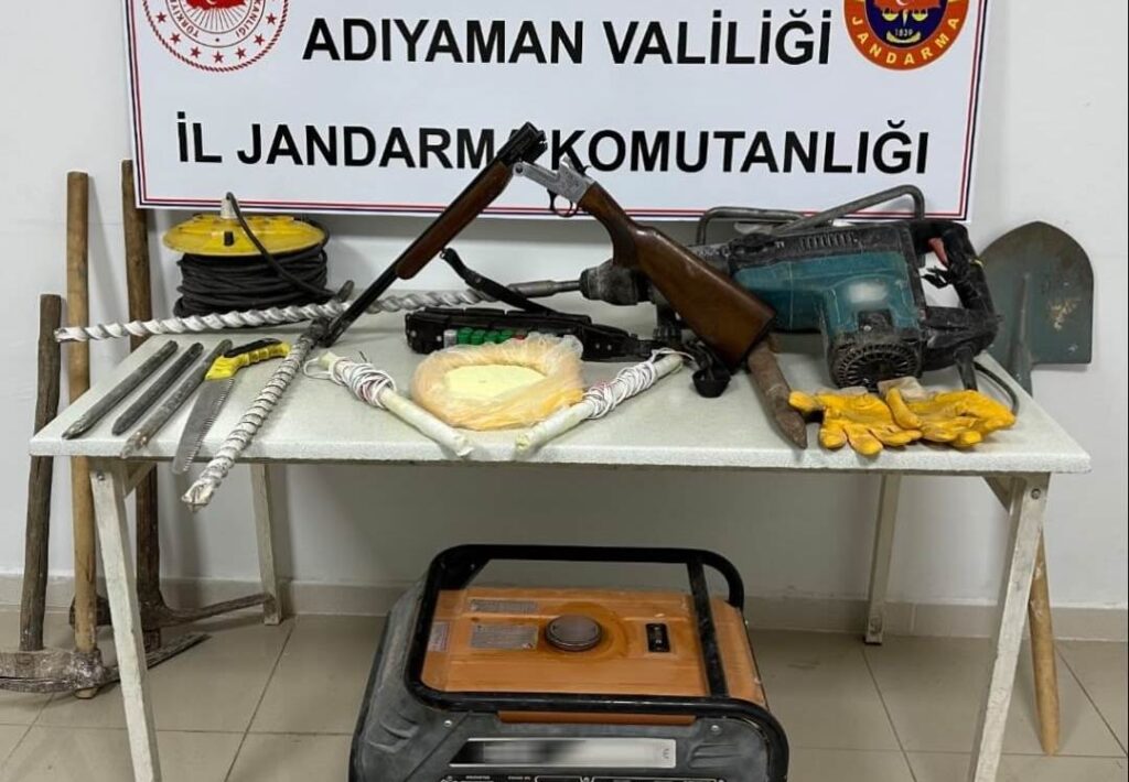 Adıyaman’da izinsiz kazıya 7 gözaltı