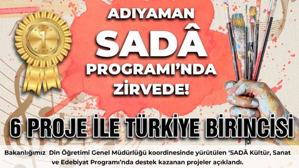 Adıyaman, SADÂ Kültür, sanat ve edebiyat programında Türkiye birincisi oldu