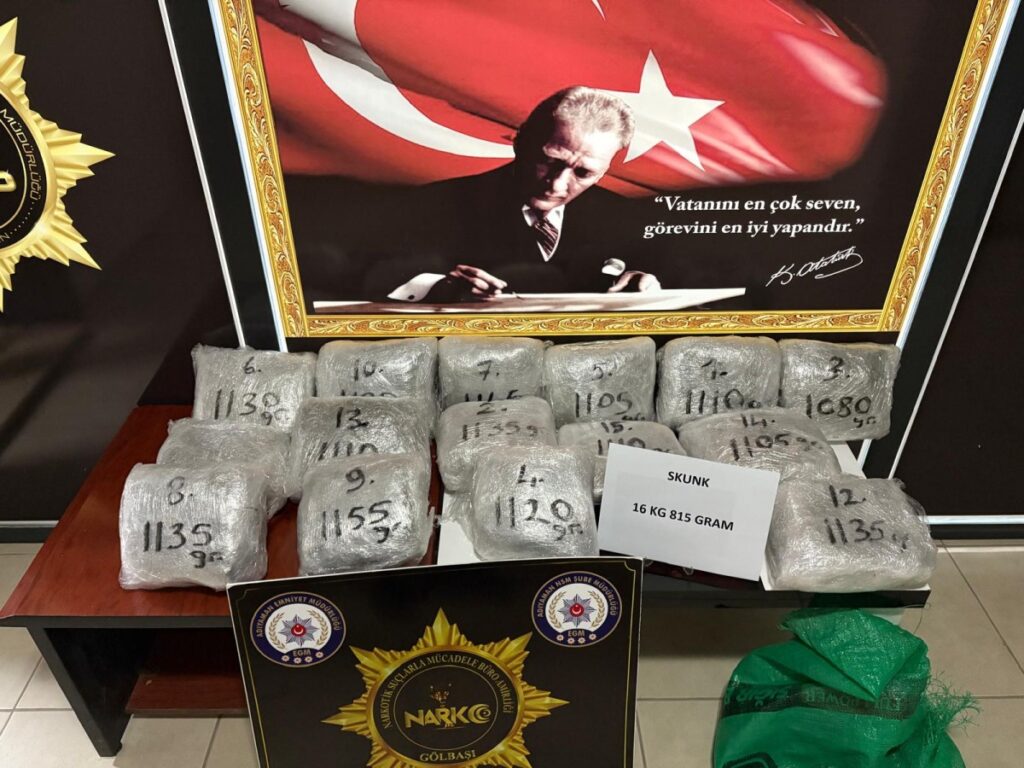 Adıyaman’da araçta yaklaşık 17 kilogram uyuşturucu ele geçirildi: 2 gözaltı