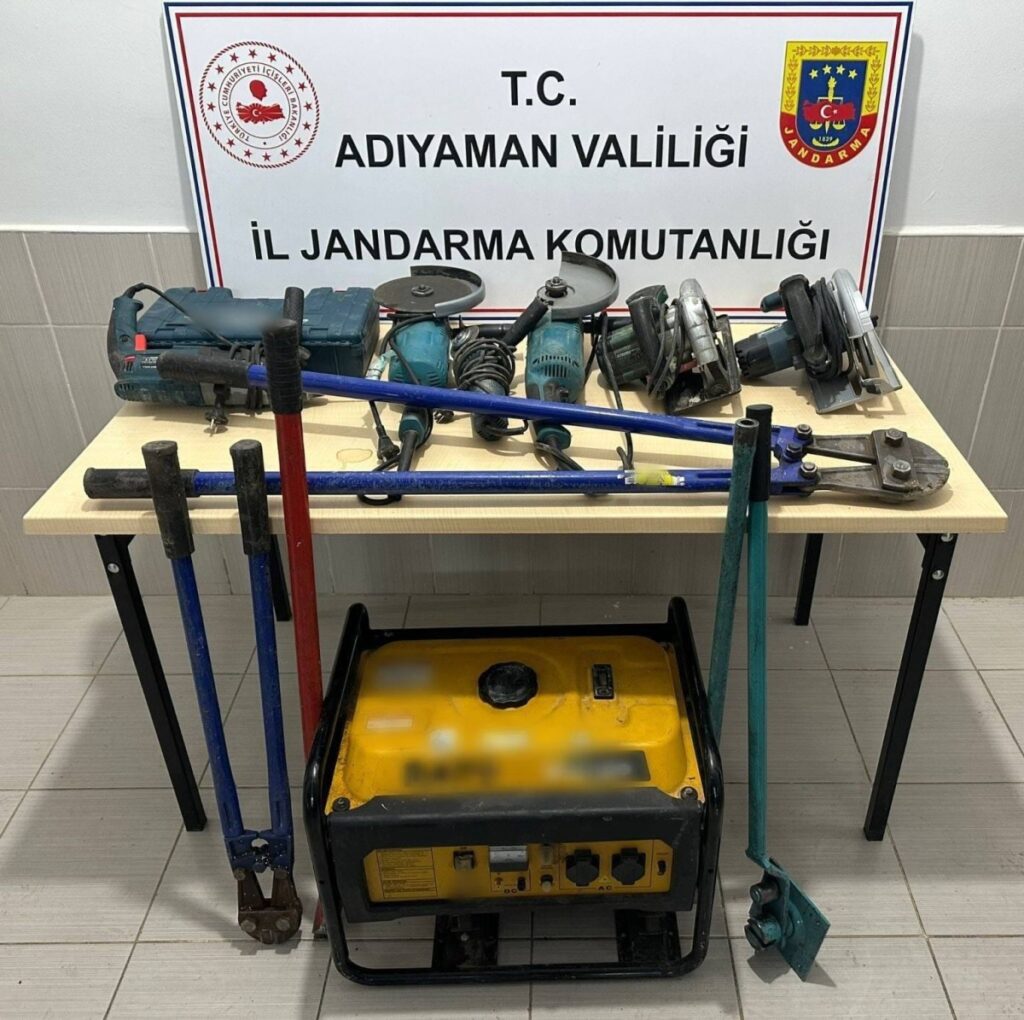 Adıyaman’da inşaat malzemesi çalan şüpheli yakalandı