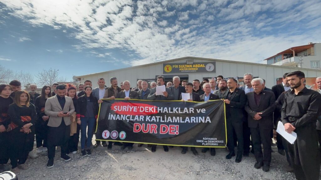 Adıyaman’da, Suriye’deki Alevilere yönelik saldırılara tepki