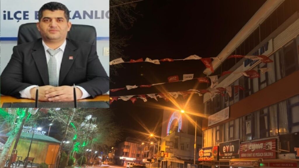 Kahta’da bayrak krizi: Partililer ağaca çıktı