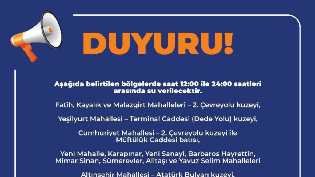 Havşeri İsale Hattı’ndaki onarım tamamlandı, dönüşümlü su dağıtımı sürüyor