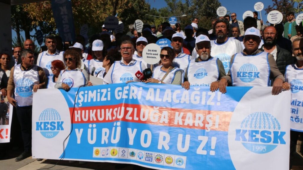 KESK’in KHK yürüyüşü Adıyaman’da gergin başladı: ‘Anayasal hakkımızı müzakere ettirmeyiz’